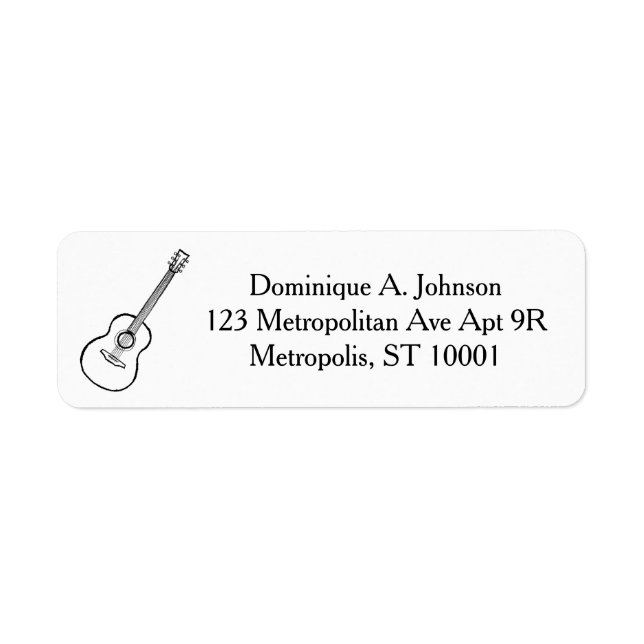 Étiquette d'adresse de retour personnalisée, dessi (Devant)