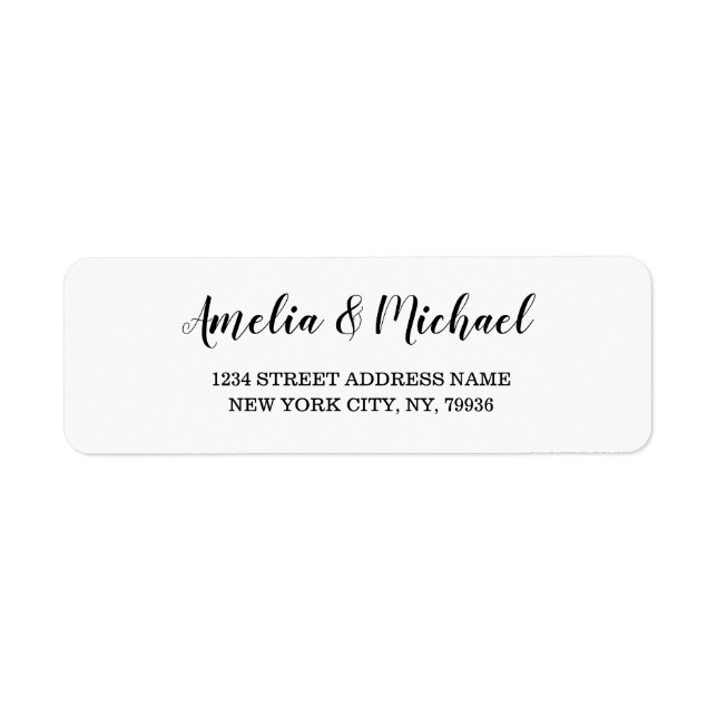 Étiquette d'adresse de retour personnalisée mariag (Devant)