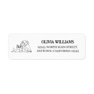 Étiquette d'adresse de retour personnalisée pour c