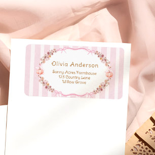 Étiquette d'adresse de retour pour baby shower ave