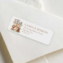 Étiquette d'adresse de retour pour Baby Shower Gar