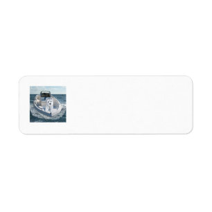 Étiquette d'adresse de retour pour bateau Westie