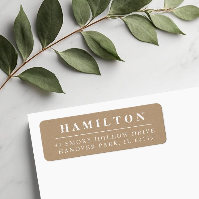 Étiquette d'adresse de retour pour monogramme de f (Créateur téléchargé)