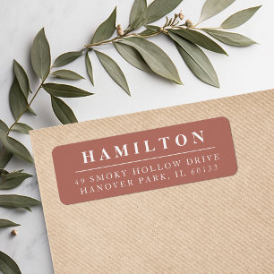 Étiquette d'adresse de retour pour monogramme de f