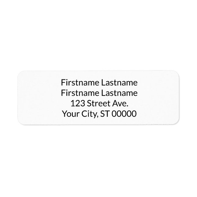 Étiquette d'adresse de retour pour un couple avec  (Devant)