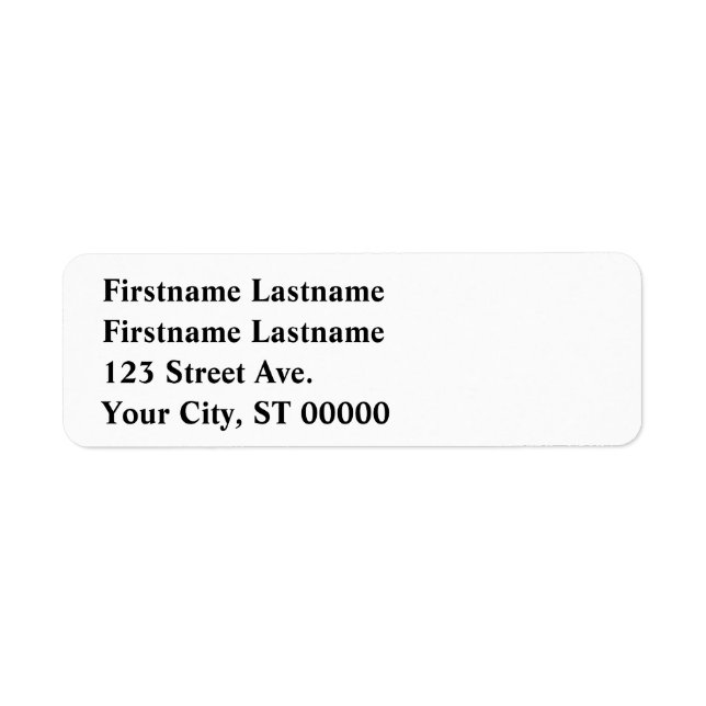 Étiquette d'adresse de retour pour un couple avec  (Devant)