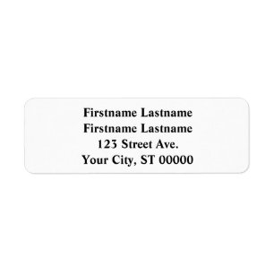 Étiquette d'adresse de retour pour un couple avec