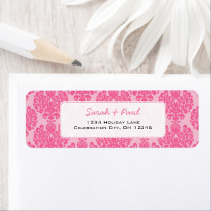 Étiquette d'adresse de retour Pretty in Pink Damas