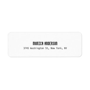 Étiquette d'adresse de retour professionnelle simp