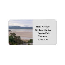 Étiquette d'adresse de retour Rainy Morecambe Bay