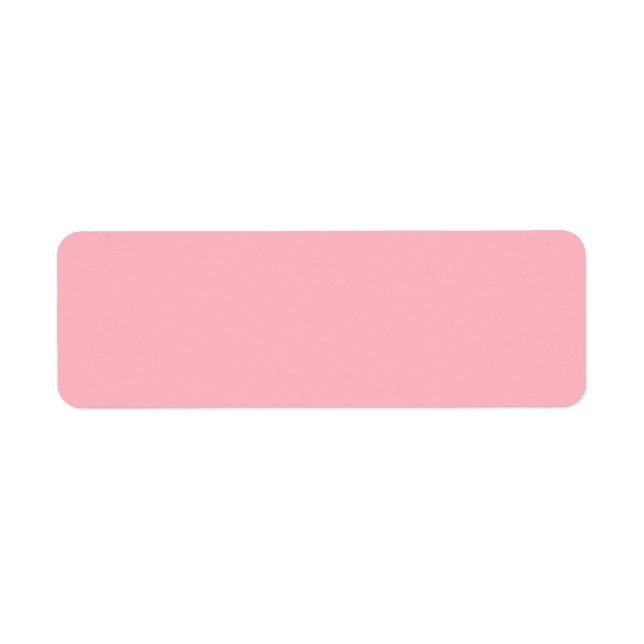 Étiquette d'adresse de retour rose souple (Devant)
