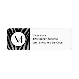 Étiquette d'adresse de retour Silver Zebra