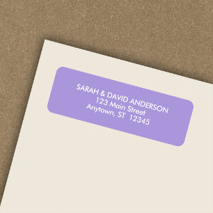 Étiquette d'adresse de retour simple et moderne