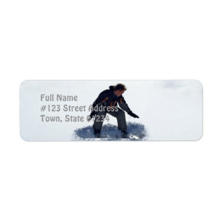 Étiquette d'adresse de retour Snowboard Ollie