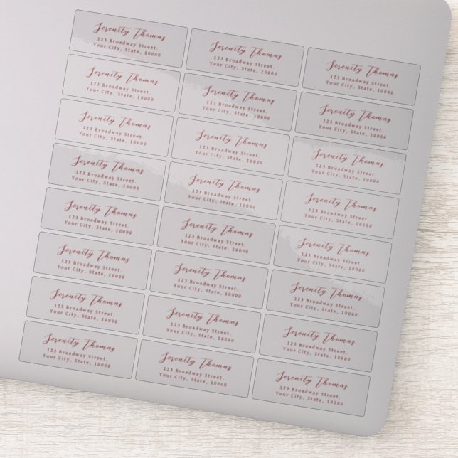 Étiquette d'adresse de retour transparente de scri (Détail)