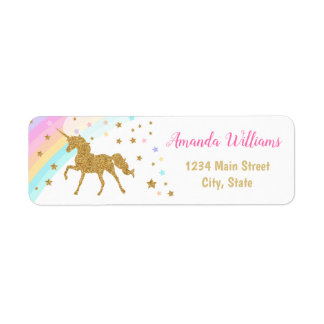 Étiquette d'adresse de retour Unicorn