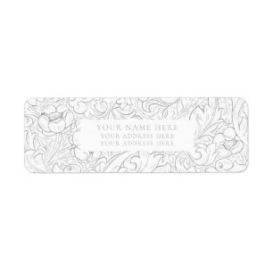 ÉTIQUETTE D'ADRESSE DE RETOUR : WILLIAM MORRIS : F