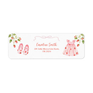 Étiquette d'adresse de vêtements de bébé Coquette 