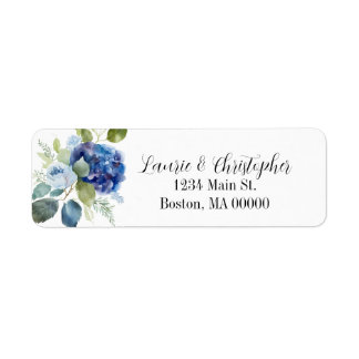 Étiquette d'adresse florale élégante et intemporel