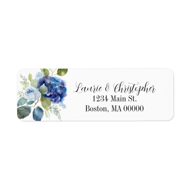 Étiquette d'adresse florale élégante et intemporel (Devant)