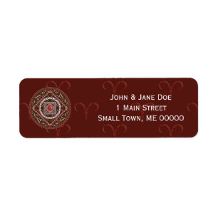 Étiquette d'adresse Mandala Bélier