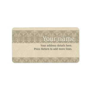 Étiquette d'adresse Ornement Floral Vintage CC0667