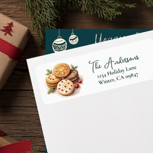 Étiquette d'adresse pour biscuits aquarelle de cui
