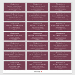 Étiquette d'adresse pour invité de mariage en ivoi