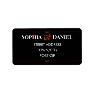 Étiquette d'adresse RSVP de mariage éditable minim
