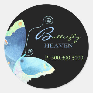 Étiquette d'affaires Blue Butterfly