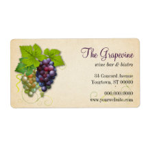 Étiquette d'affaires de vigne