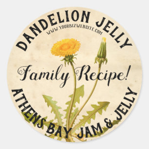 Étiquette d'affaires vintage Dandelion Jelly