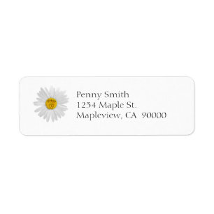 Étiquette Daisy Flower For Mom Art Personnaliser Arrière - p