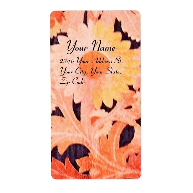 Étiquette DAISY, rouge rose noir (Devant)