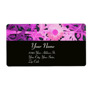 Étiquette DAISY, violet violet noir