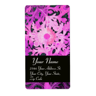 Étiquette DAISY, violet violet noir