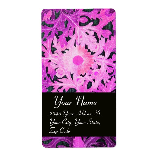 Étiquette DAISY, violet violet noir (Devant)