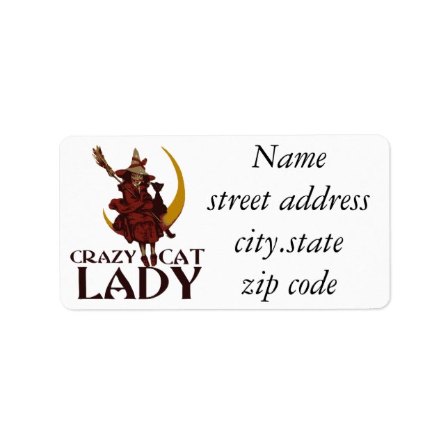 Étiquette Dame du Crazy Cat (Devant)