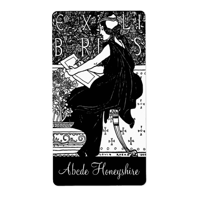 Étiquette Dame Vintage personnalisée (Devant)