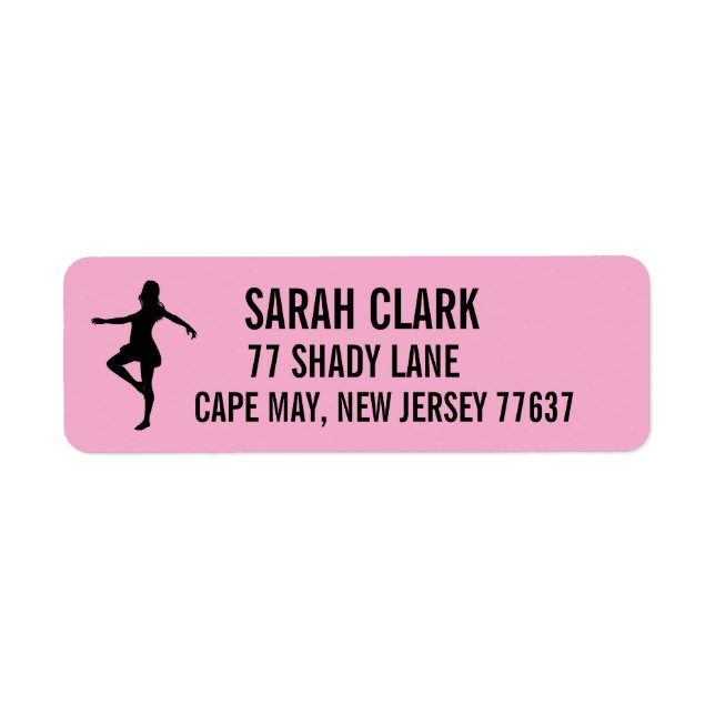 Étiquette Dancer Girl Return Address Labels (Devant)