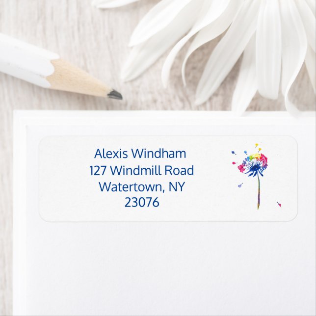 Étiquette Dandelion personnalisé (En situation)