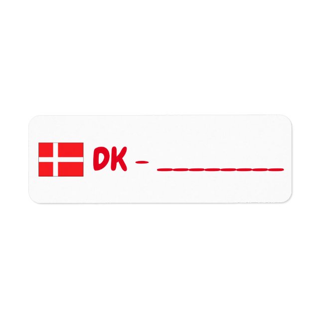 Étiquette Danemark (Devant)