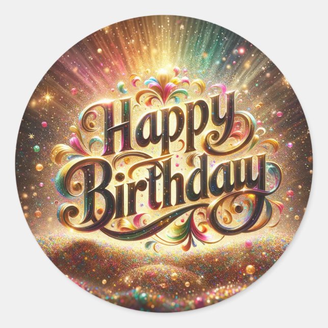 étiquette d'anniversaire (Devant)