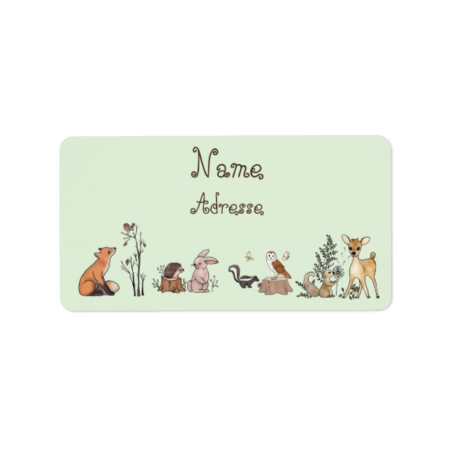 Étiquette Dans la forêt (Devant)