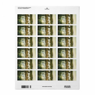 Étiquette Danse des grues blanches, 1939 par N. C. Wyeth