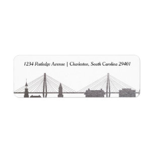 Étiquette d'argent de Faux de Charleston la
