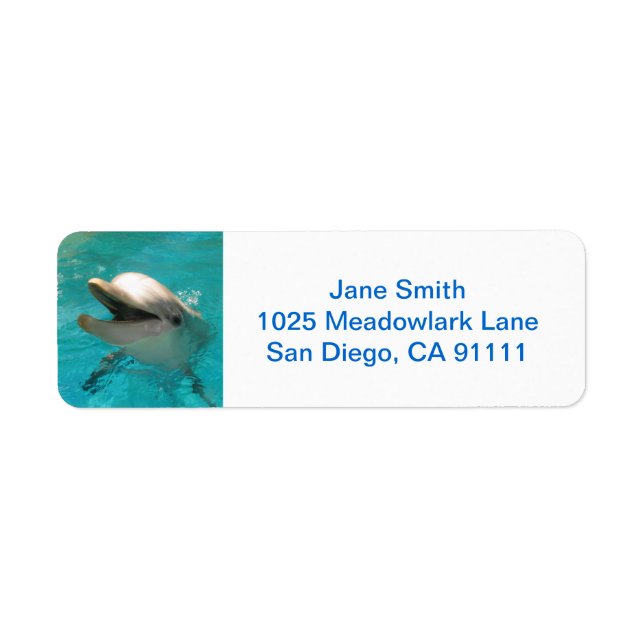 Étiquette Dauphin souriant (Devant)