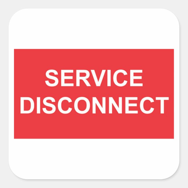 Étiquette d'autocollant de déconnexion d'urgence (Devant)