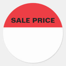 Étiquette d'autocollant de prix de vente