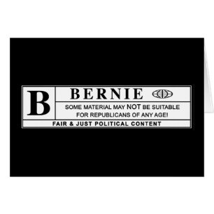 Étiquette d'avertissement Bernie Sanders